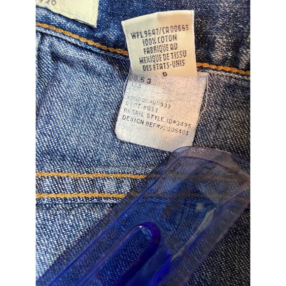 Vintage Eddie Bauer Y2K Denim Pencil Skirt Size 10 High Waist 90s Grunge Mom - Picture 5 of 5